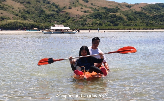 Kuya Pao and Shen paddling together 