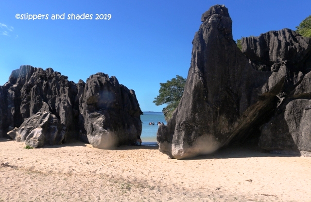 of the stunning limestone rock formations in Sabitang Laya